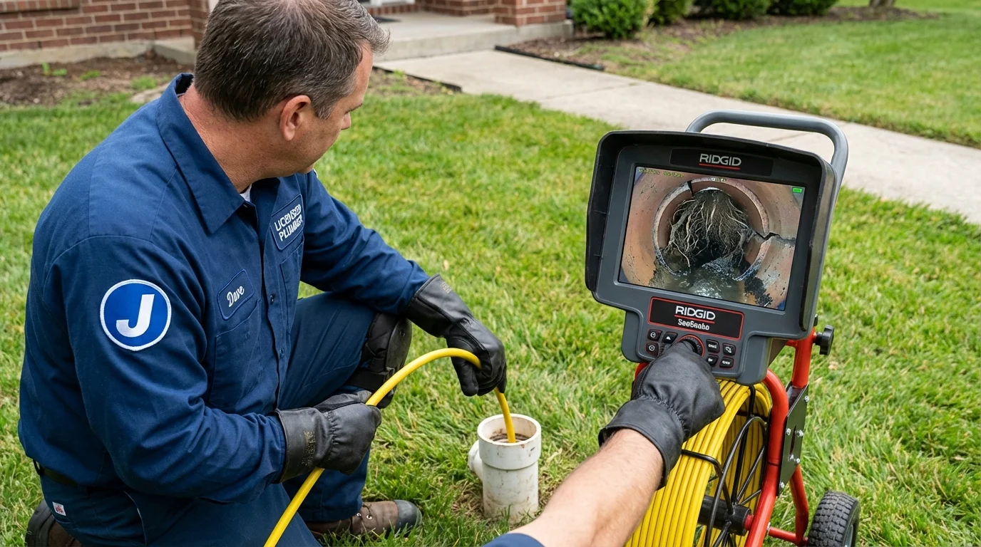 Sewer camera inspection being performed by Johns Plumbing LLC in Fort Walton Beach