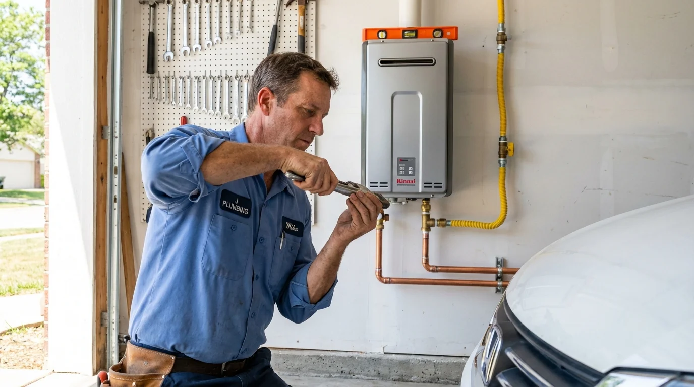 Tankless water heater installation by a Johns Plumbing LLC plumber in Fort Walton Beach